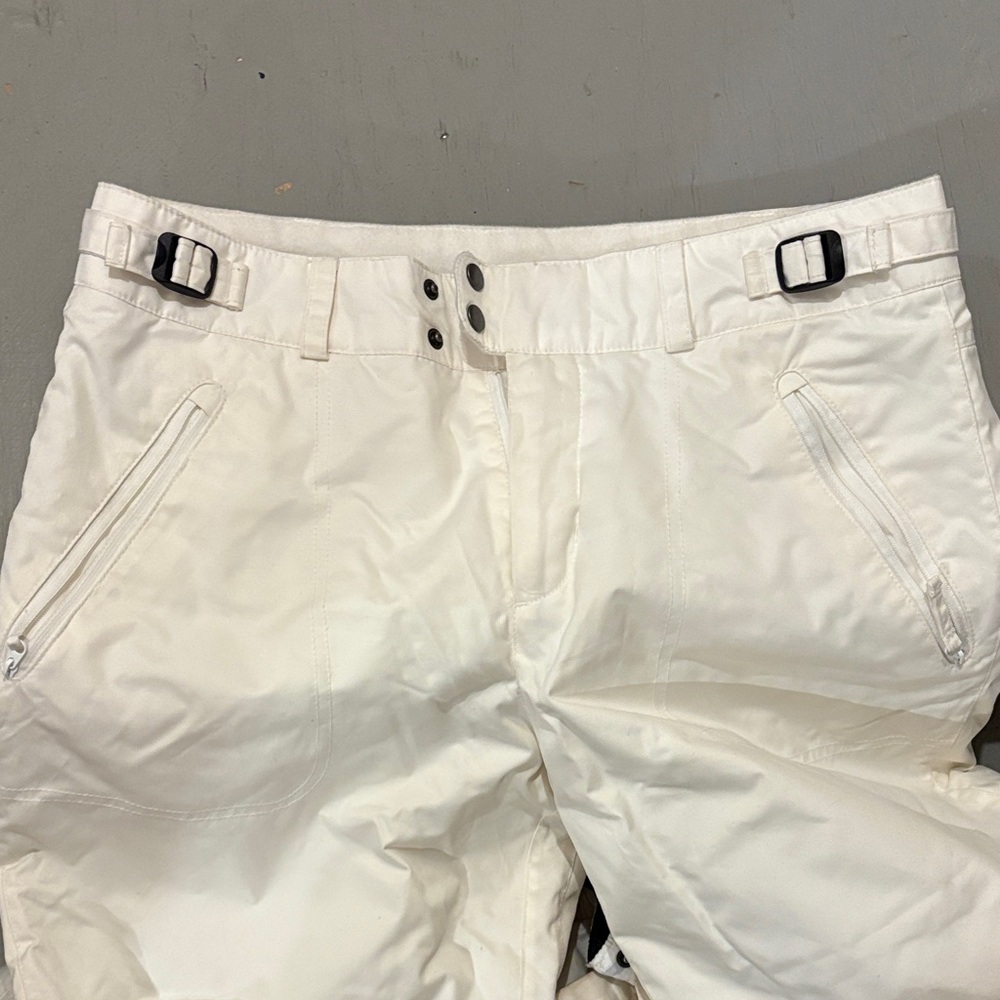 Columbia White Ski Pants with Adjustable Waist